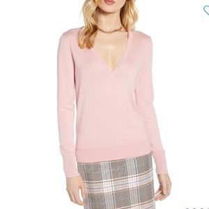 Halogen Faux Wrap Sweater